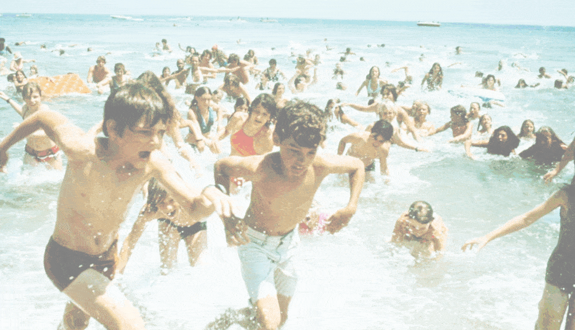A scene from the movie &lsquo;JAWS&rsquo; showing timeless image of summer fun