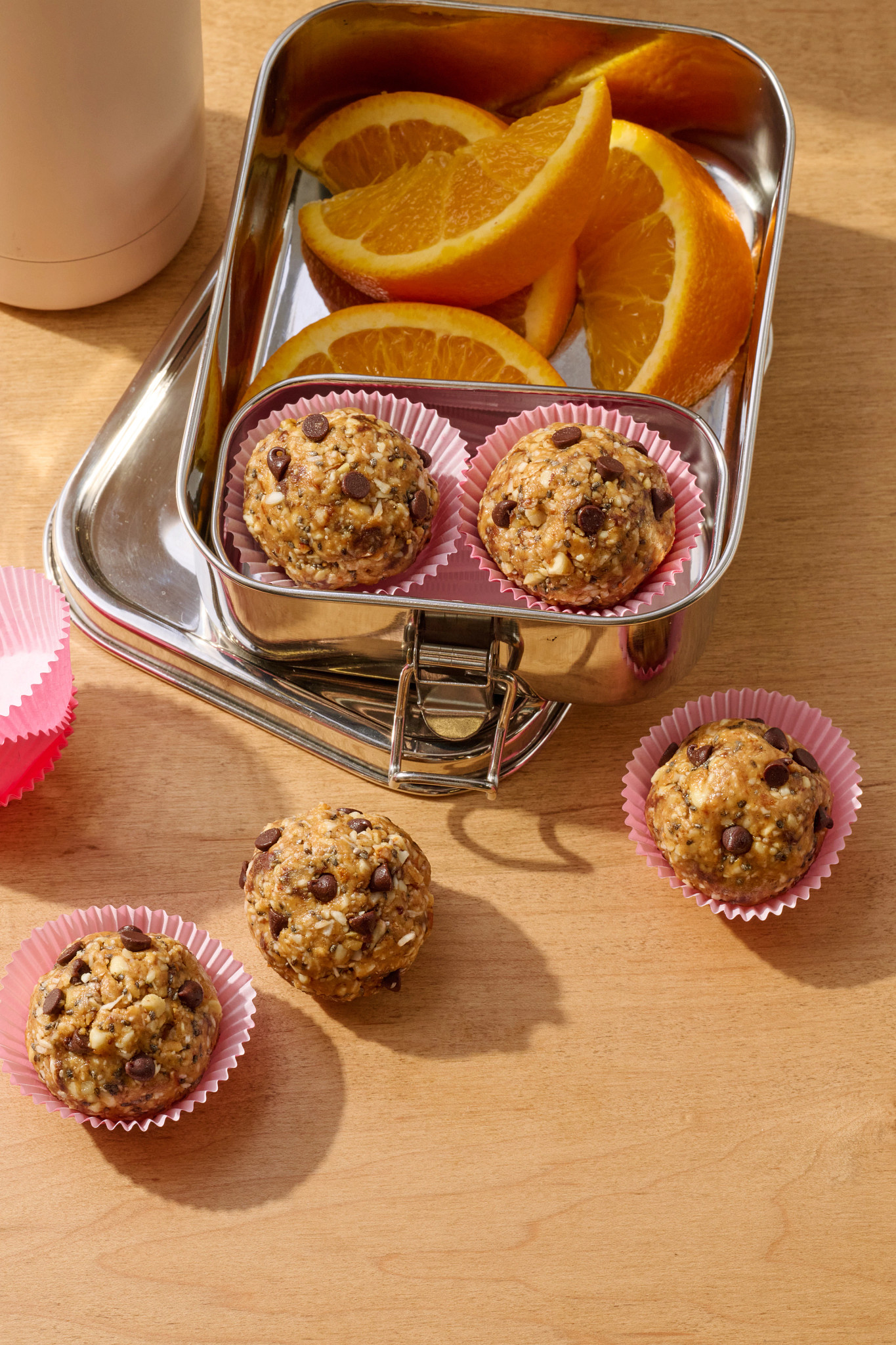 lora mclaughlin peterson’s nutty no-bake protein balls are shown in a photo
