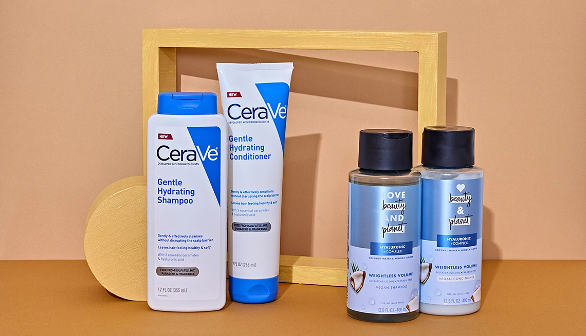 bottles of shampoo and conditioner