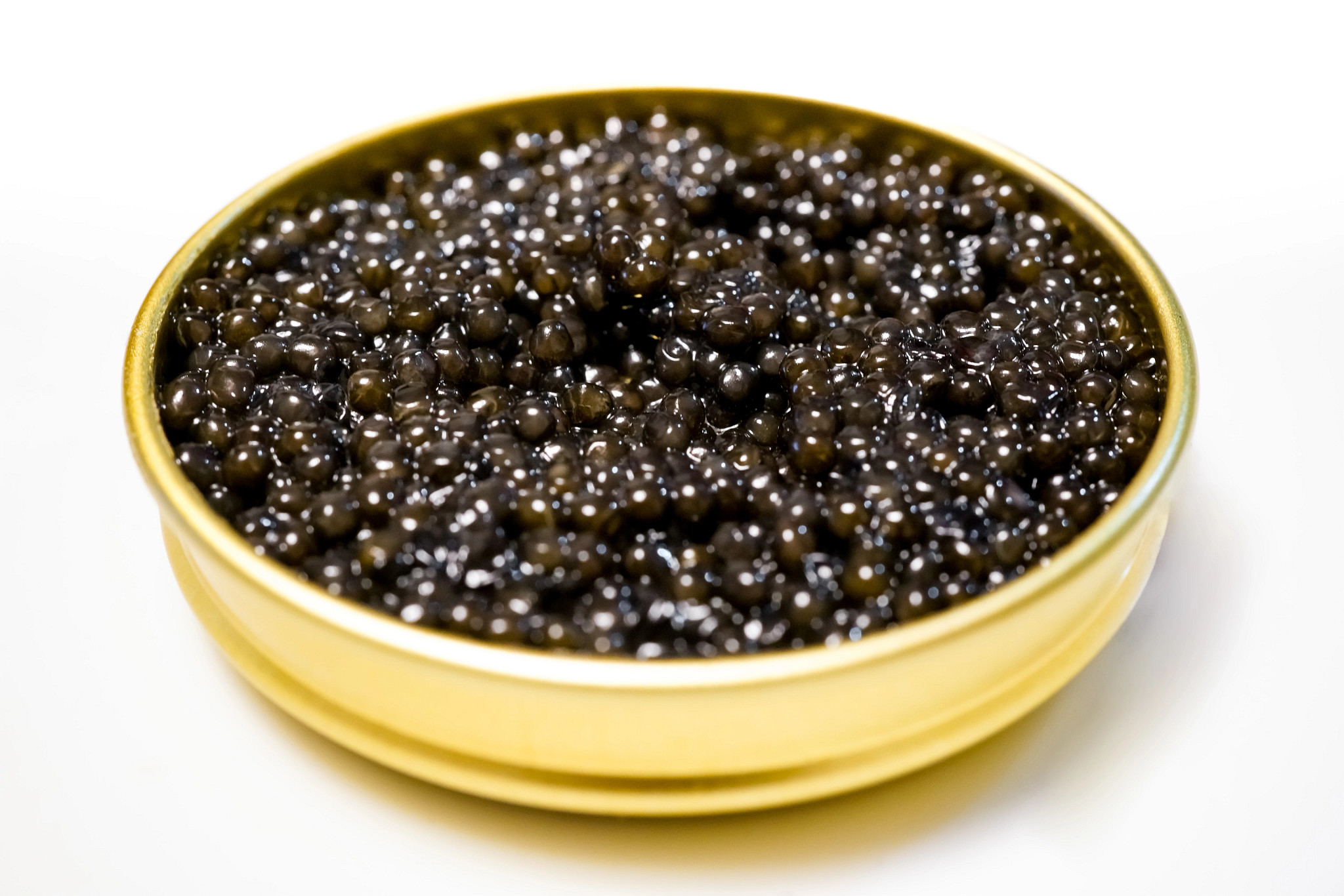 caviar in a gold container