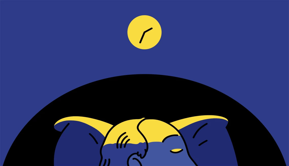 a drawing of a person sleeping