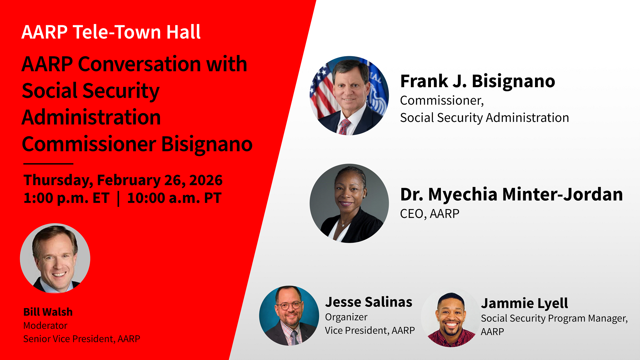 A A R P tele town hall conversation with social security administrator Bisignano and doctor Myechia Minter Jordan