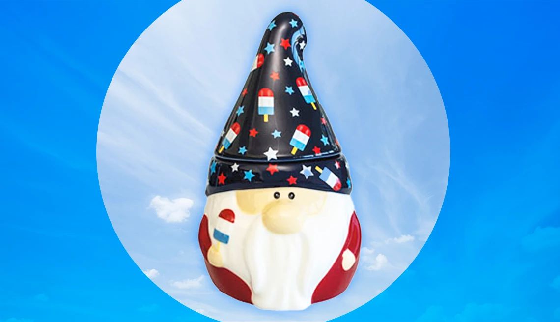 Unusual items available at aldi a gnome candle