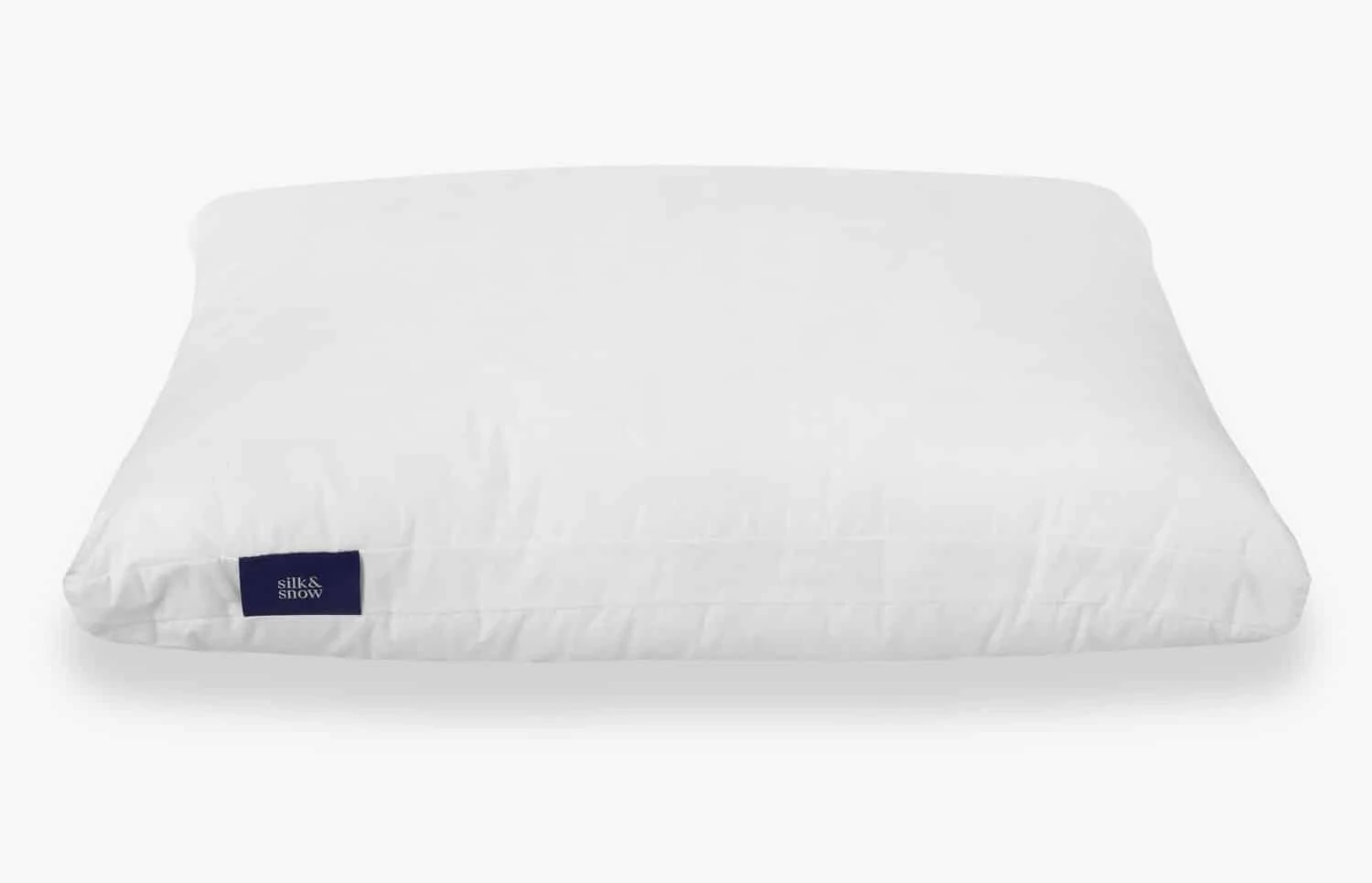 The Silk & Snow Adjustable Pillow on a white background