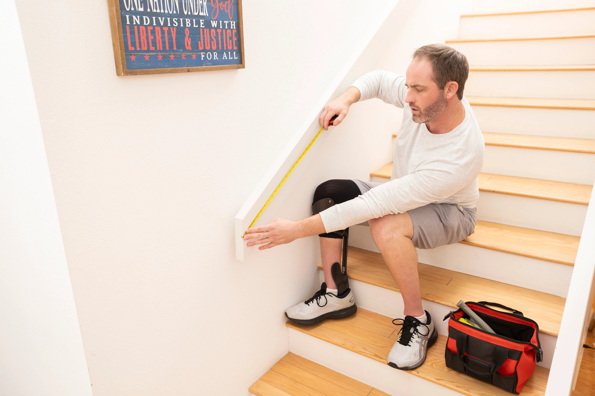 Couple preparing disaster bag