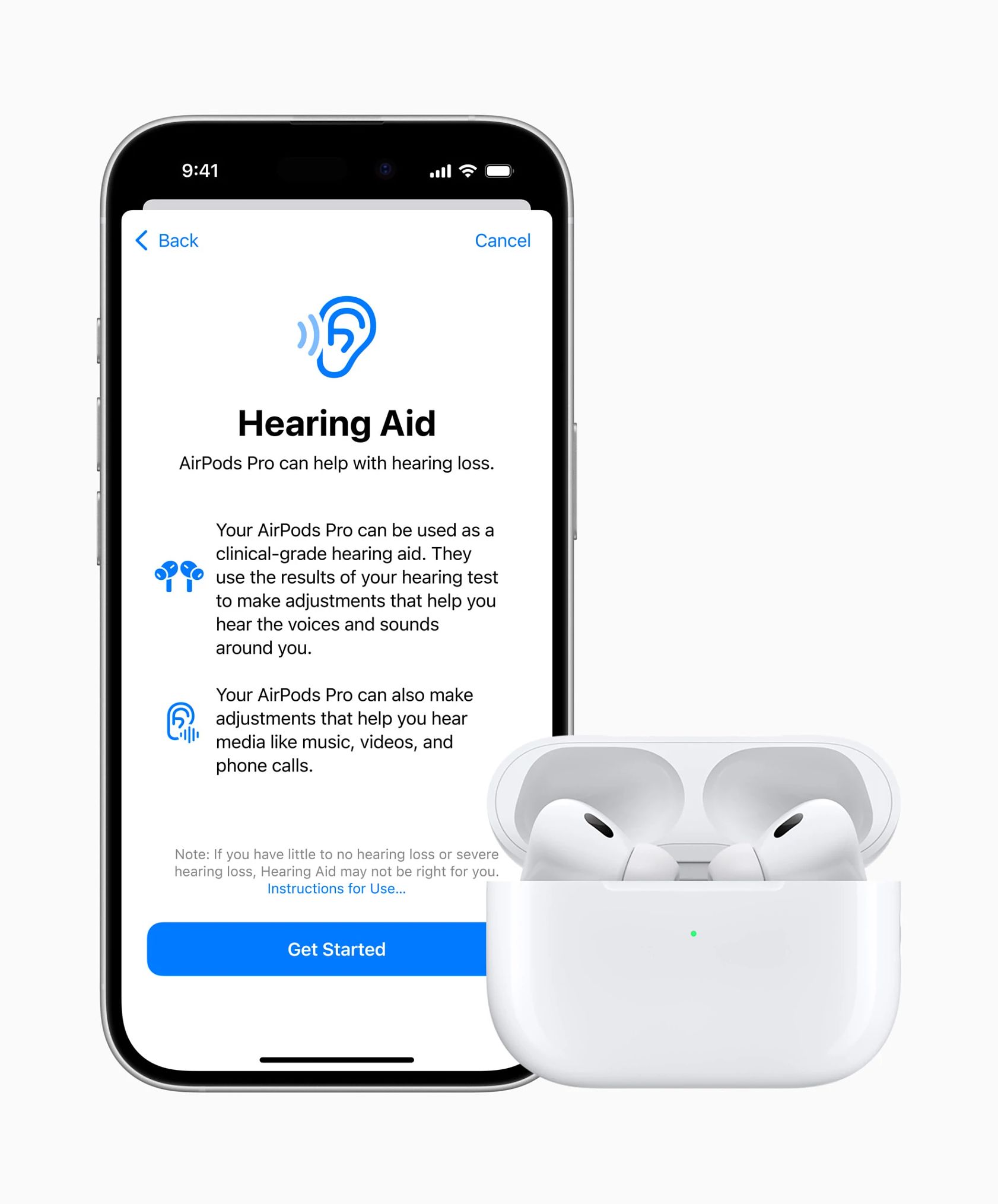 some apple air pods can soon be used as hearing aids an iphone and airpods