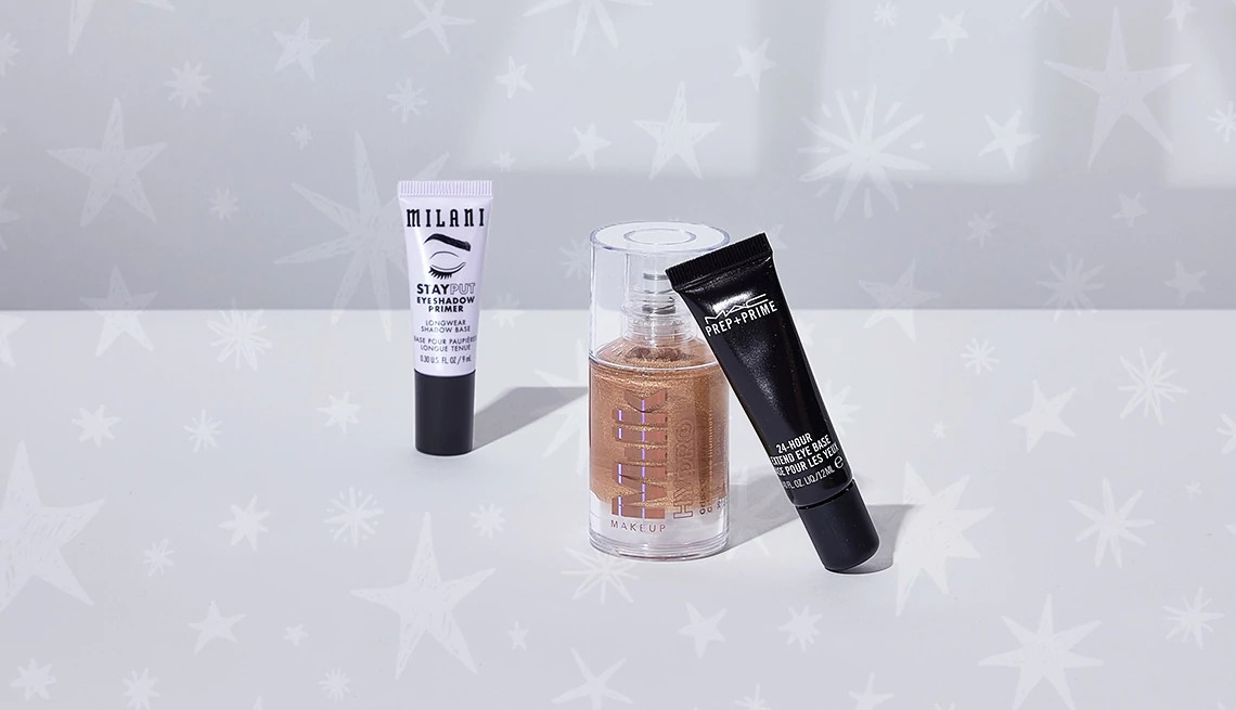 a collection of eyeshadow primer products