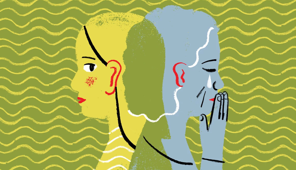 Daughter-in-law back-to-back with her mother-in-law