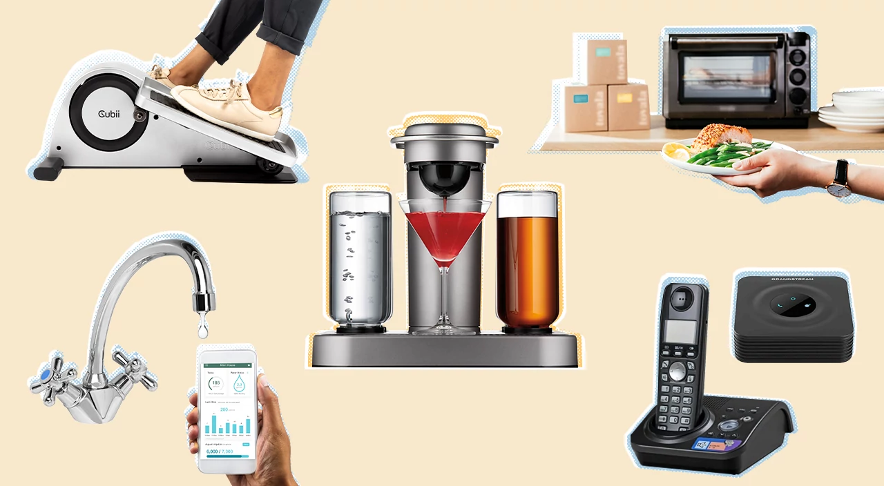 Collage of tech products from the story