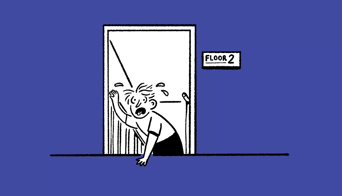 Why Do I Feel Out of Breath When I Go Up Stairs? a person getting out of breath while climbing the stairs