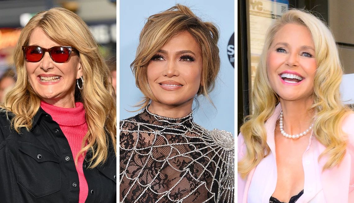 7 Ways to Look Better in Any Picture a collage with photos of lauren dern, jennifer lopez and christie brinkley