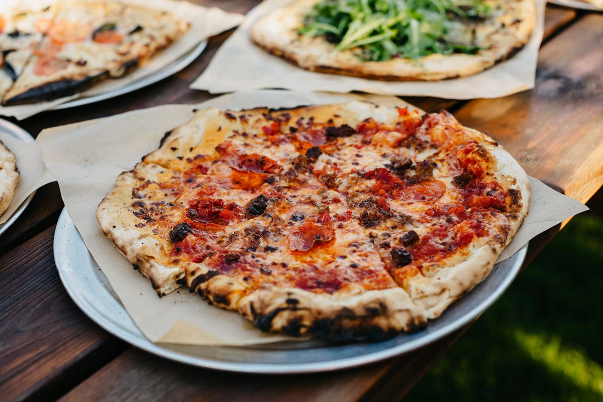 pizza on a plate