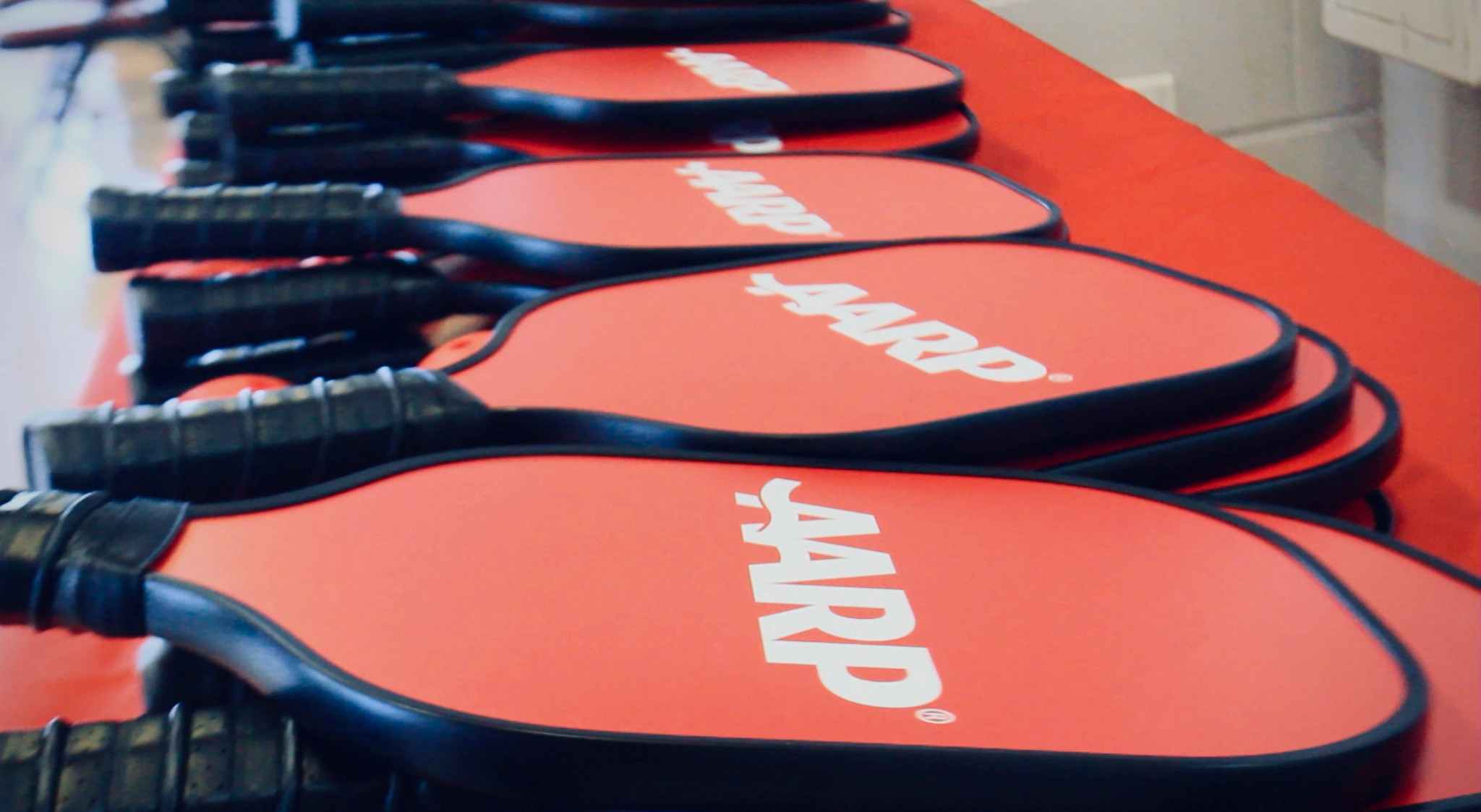 AARP branded pickleball paddles