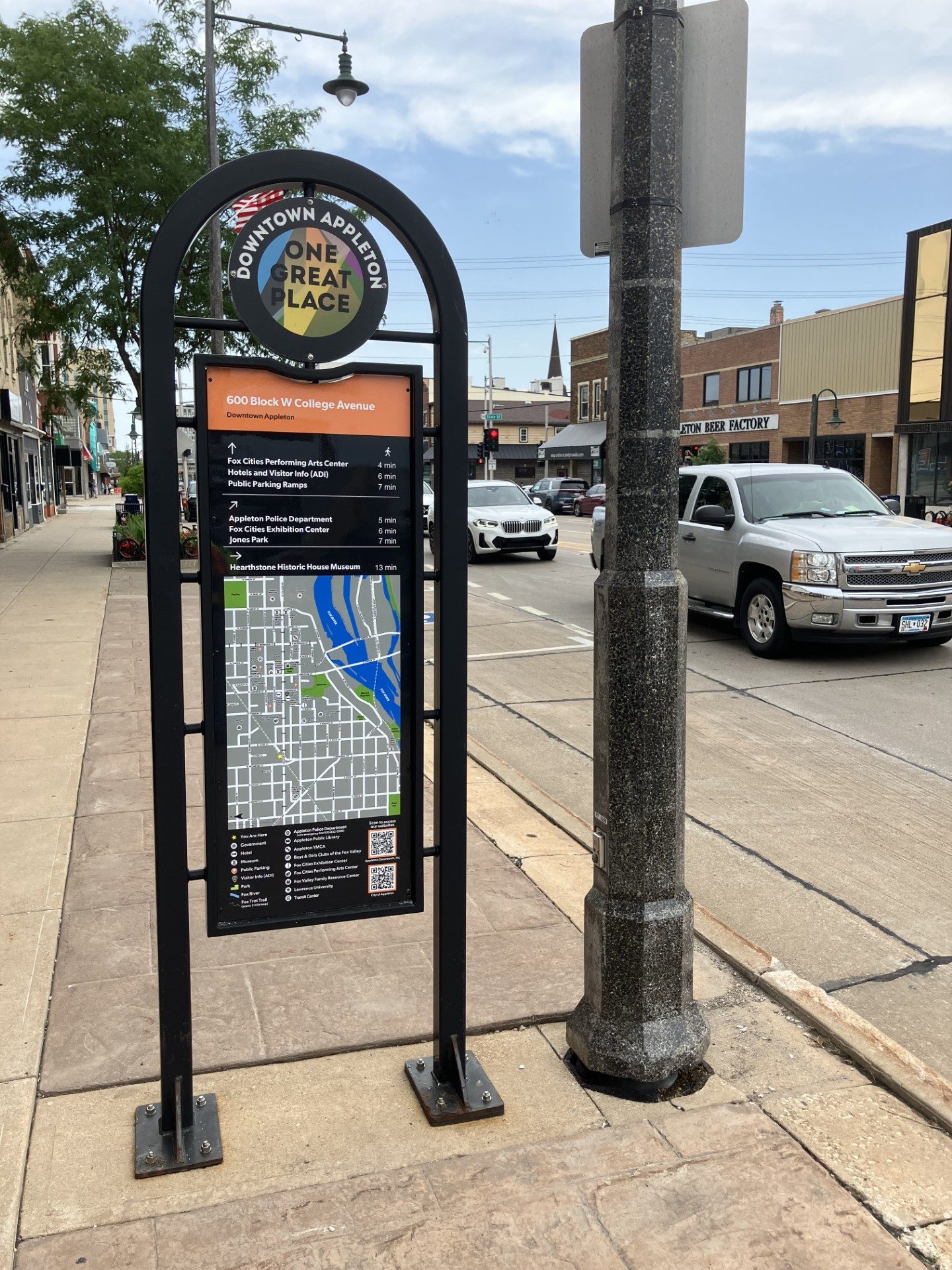 Wayfinding kiosk in appleton