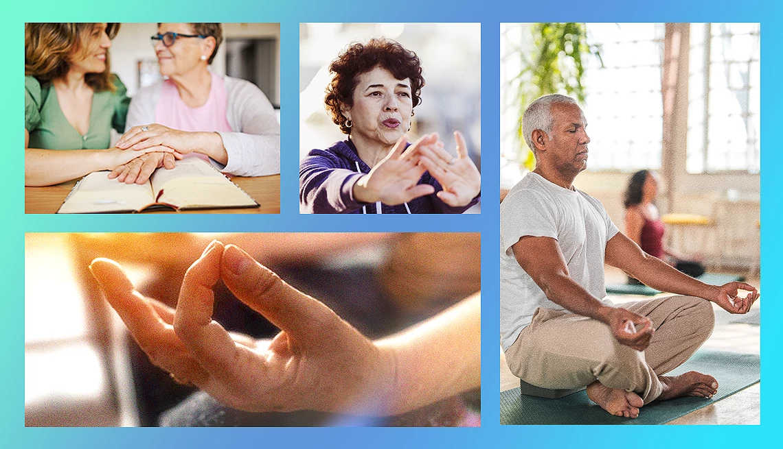 Faith and spirituality can play a role in caregiving older adults doing various spiritual practices