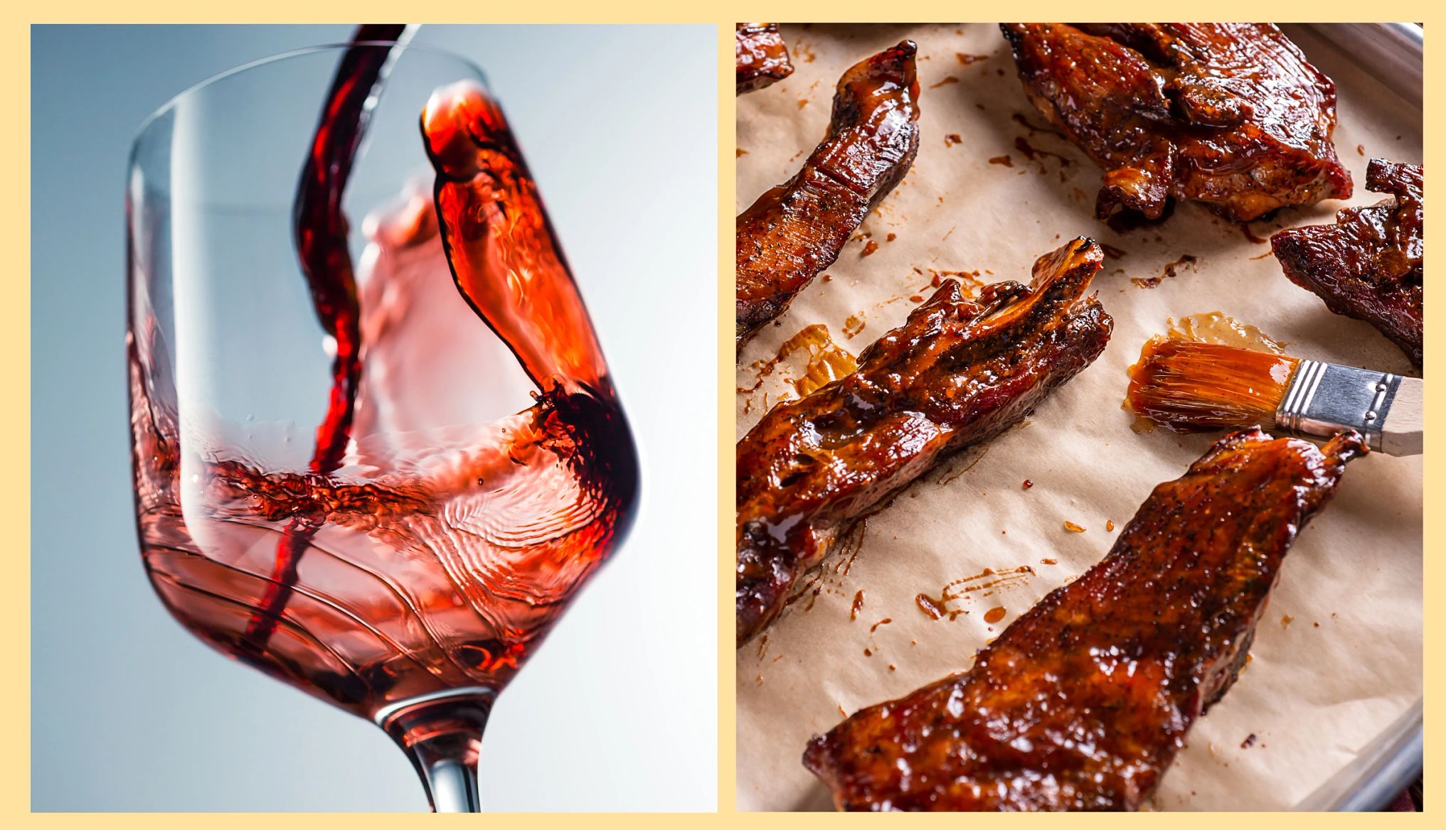 vino tinto y cortes de carne
