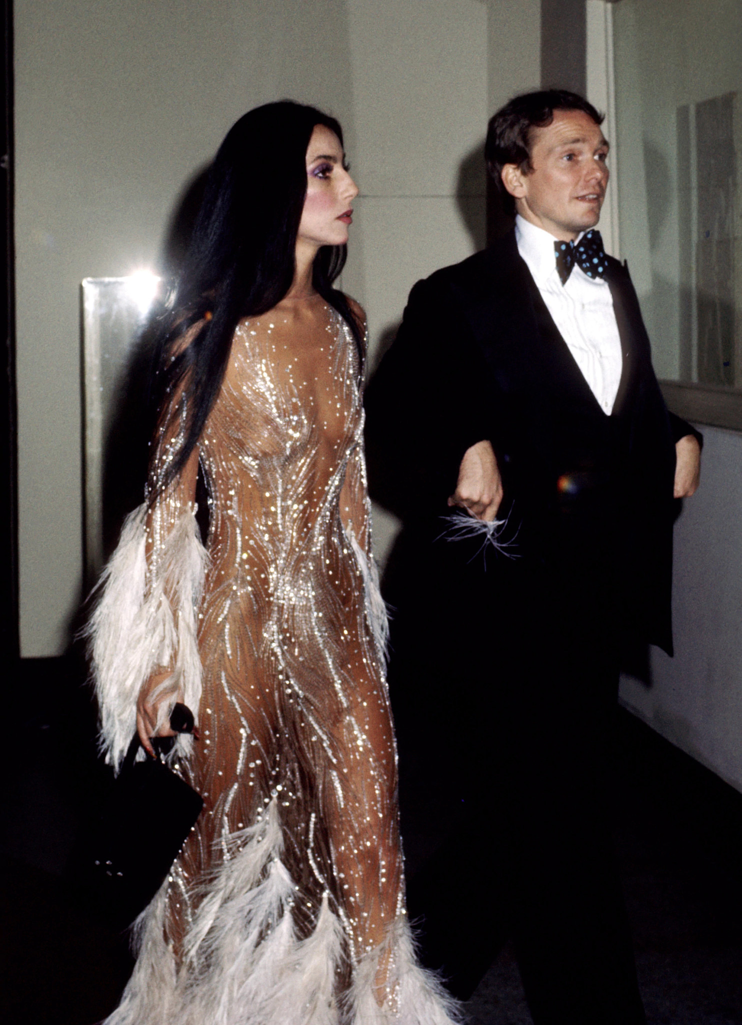 Cher and Bob Mackie walking together