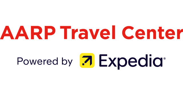 A A R P Travel Center Powered by Expedia logo