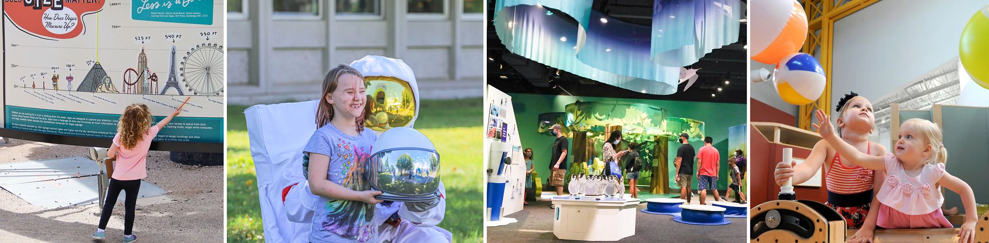 Museums in Nevada, New Hampshire and New Jersey and New Mexico the Neon Museum, McAuliffe-Shepard Discovery Center, Liberty Science Center and Explora Science Center & Children’s Museum