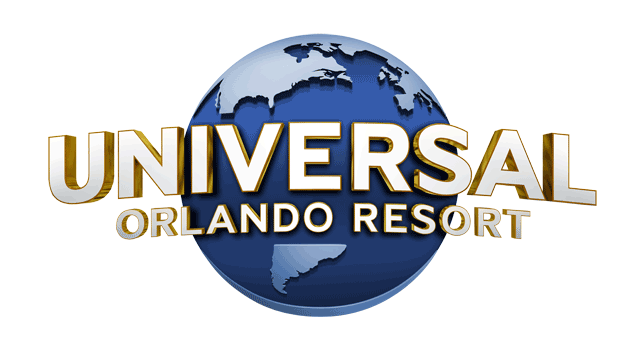 Universal Orlando Resort Universal Orlando Resort logo with lettering on a blue world globe graphic