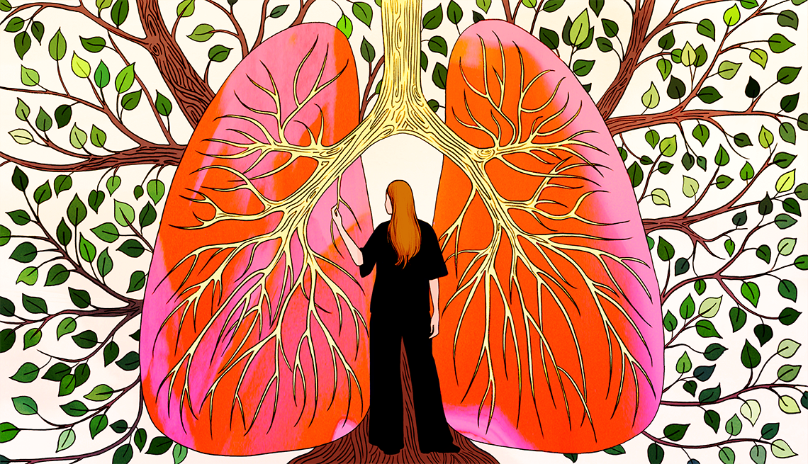 lung tree illustration concept