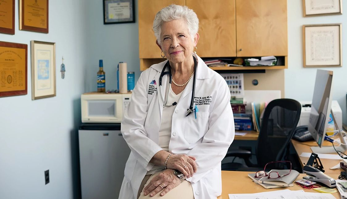 Rosanne Leipzig, M.D. has been practicing for decades Rosanne Leipzig, M.D. in her office