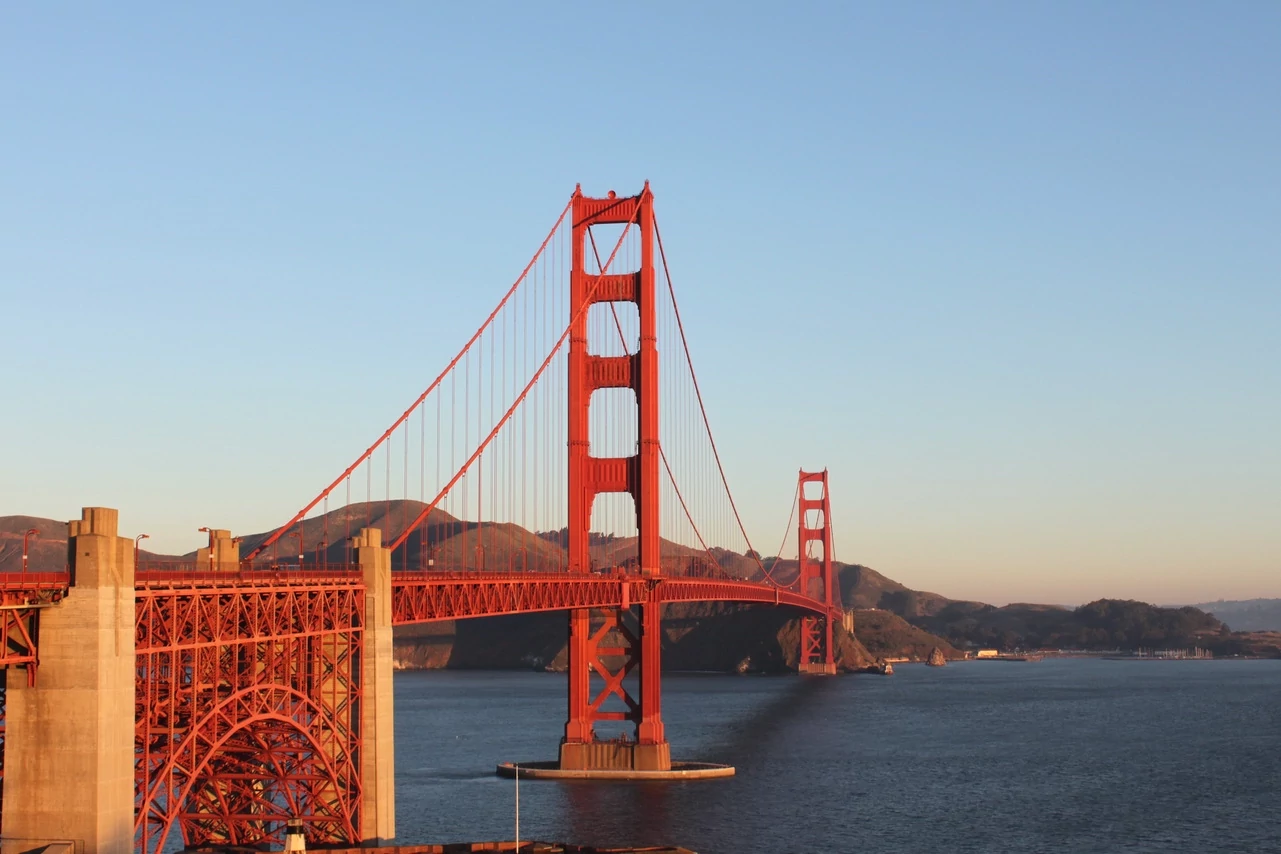 the Golden Gate Bridge 