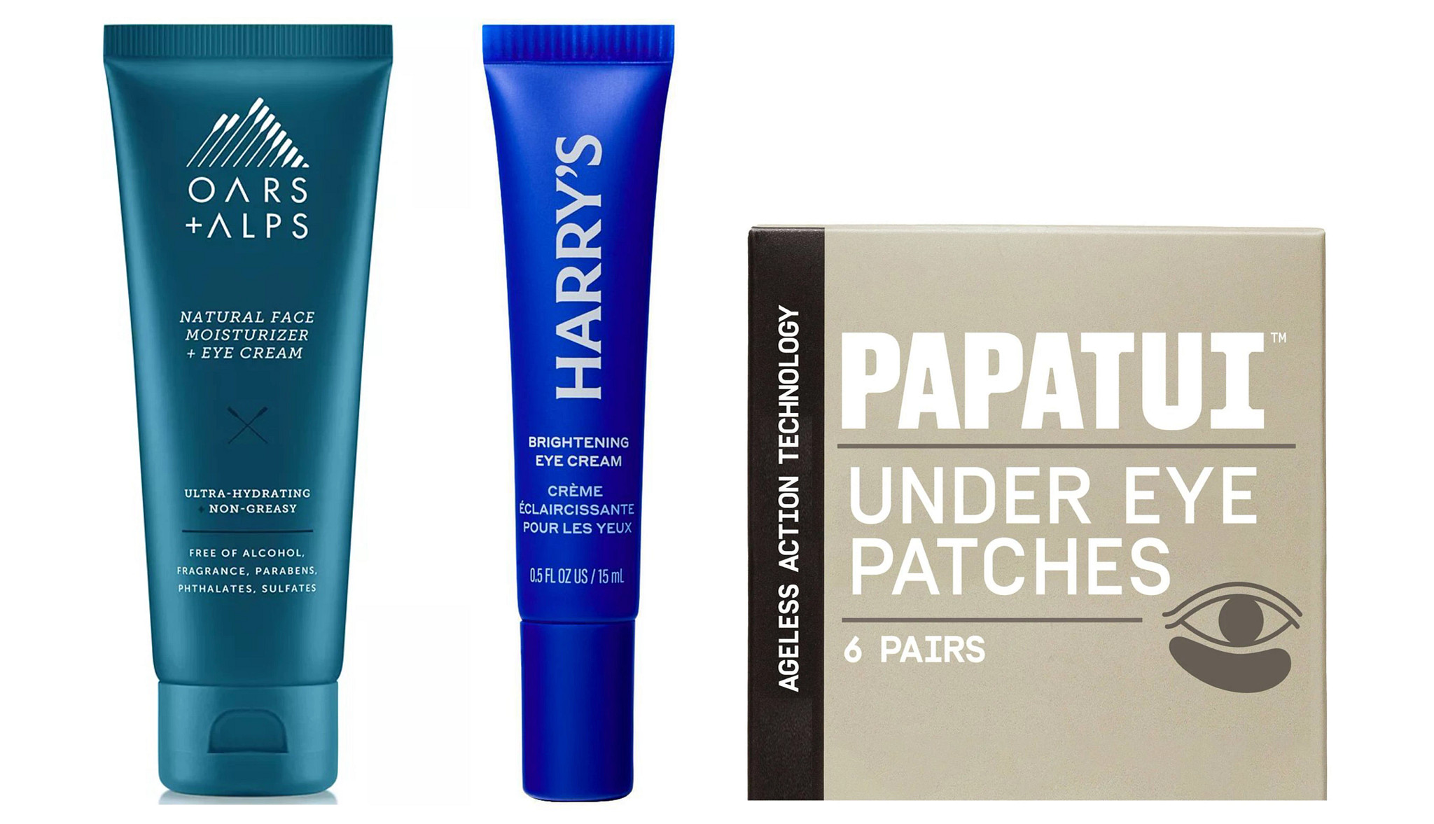 a collection of under eye products