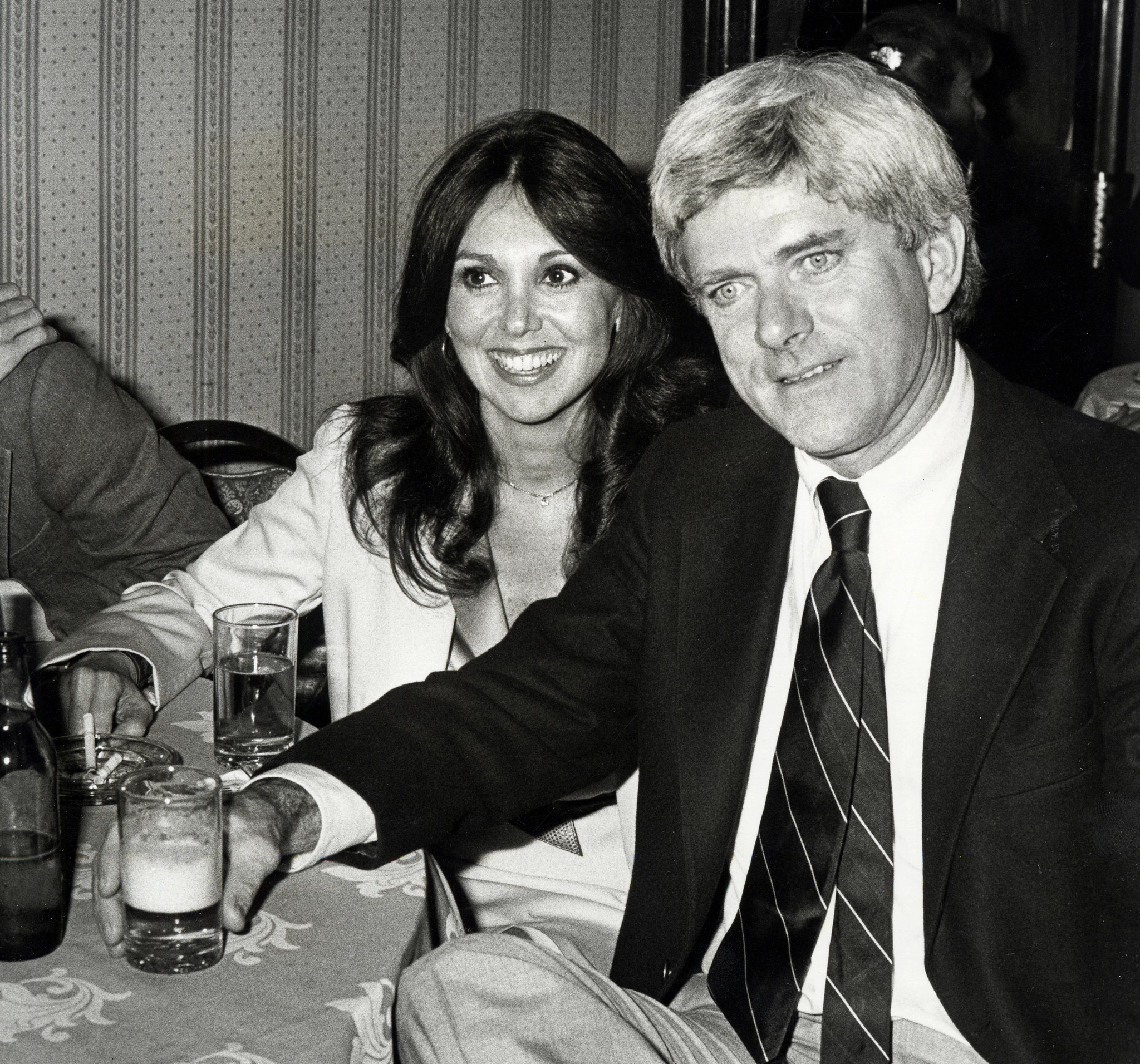 Marlo Thomas and Phil Donahue at The Goodbye People opening party in New York