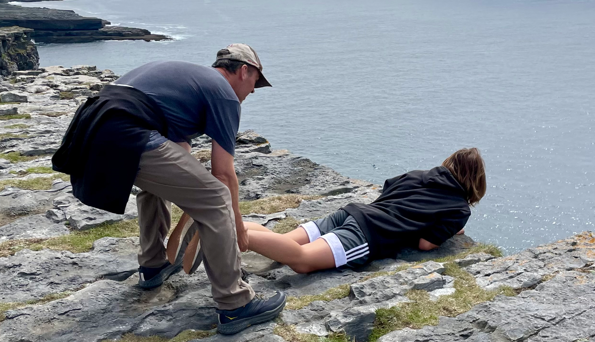 Writer Heather Mundt and her family visited Ireland Heather Mundt's husband and son get a close up view of an overlook at Galway Bay