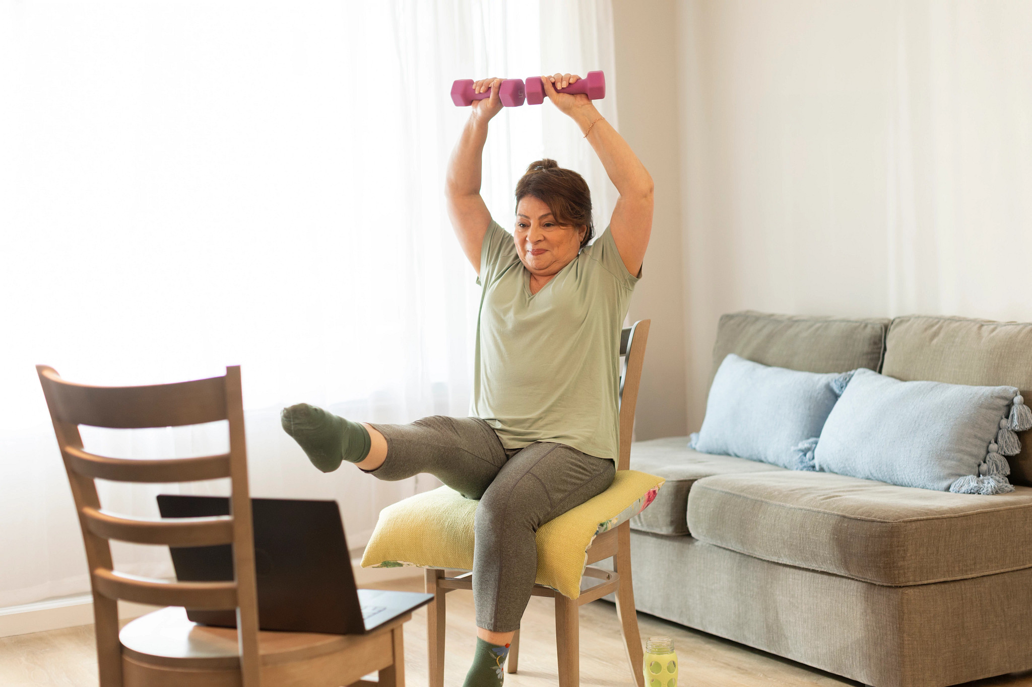 a person working out