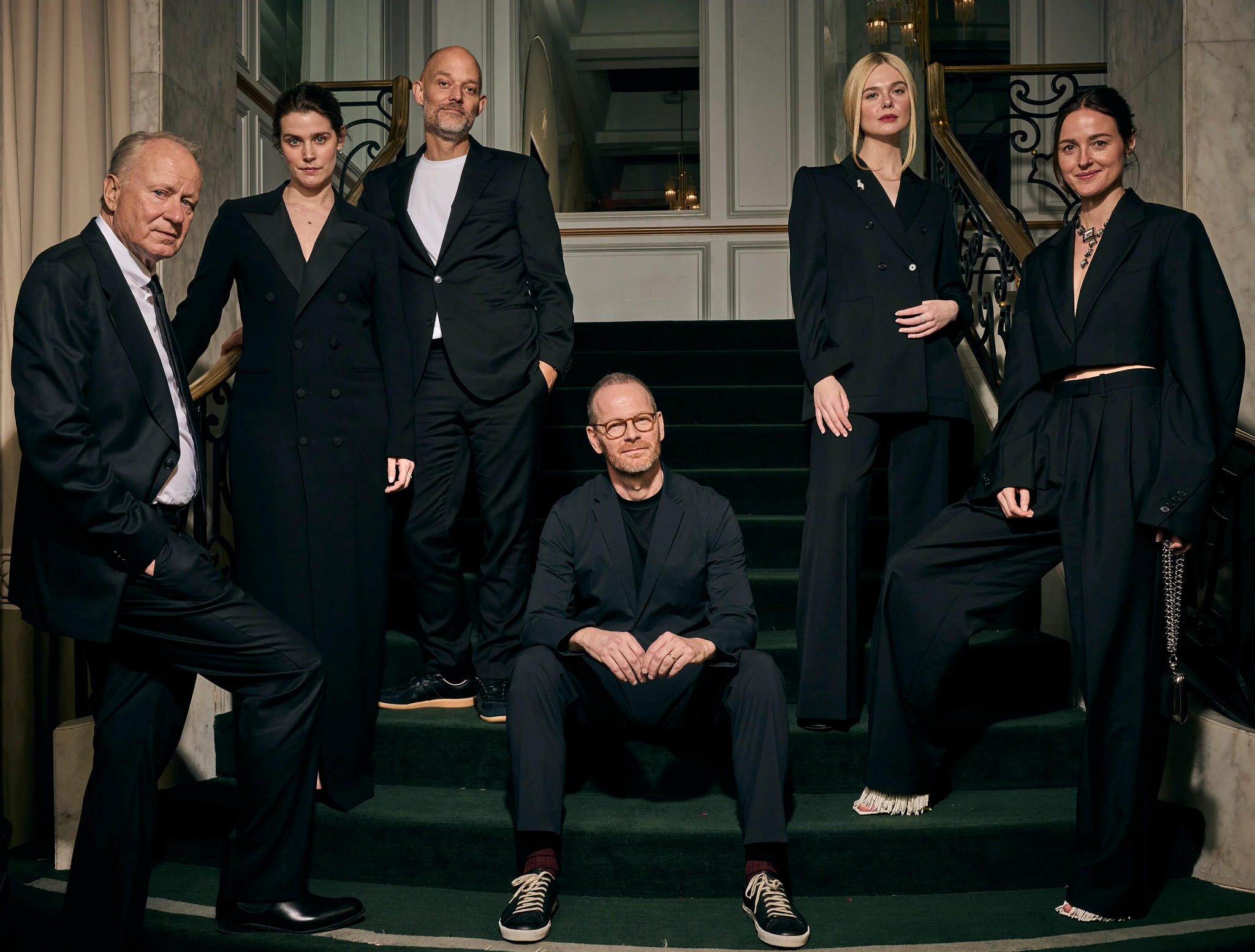Stellan Skarsgård, Inga Ibsdotter Lilleaas, Eskil Vogt, Joachim Trier, Elle Fanning, and Renate Reinsve