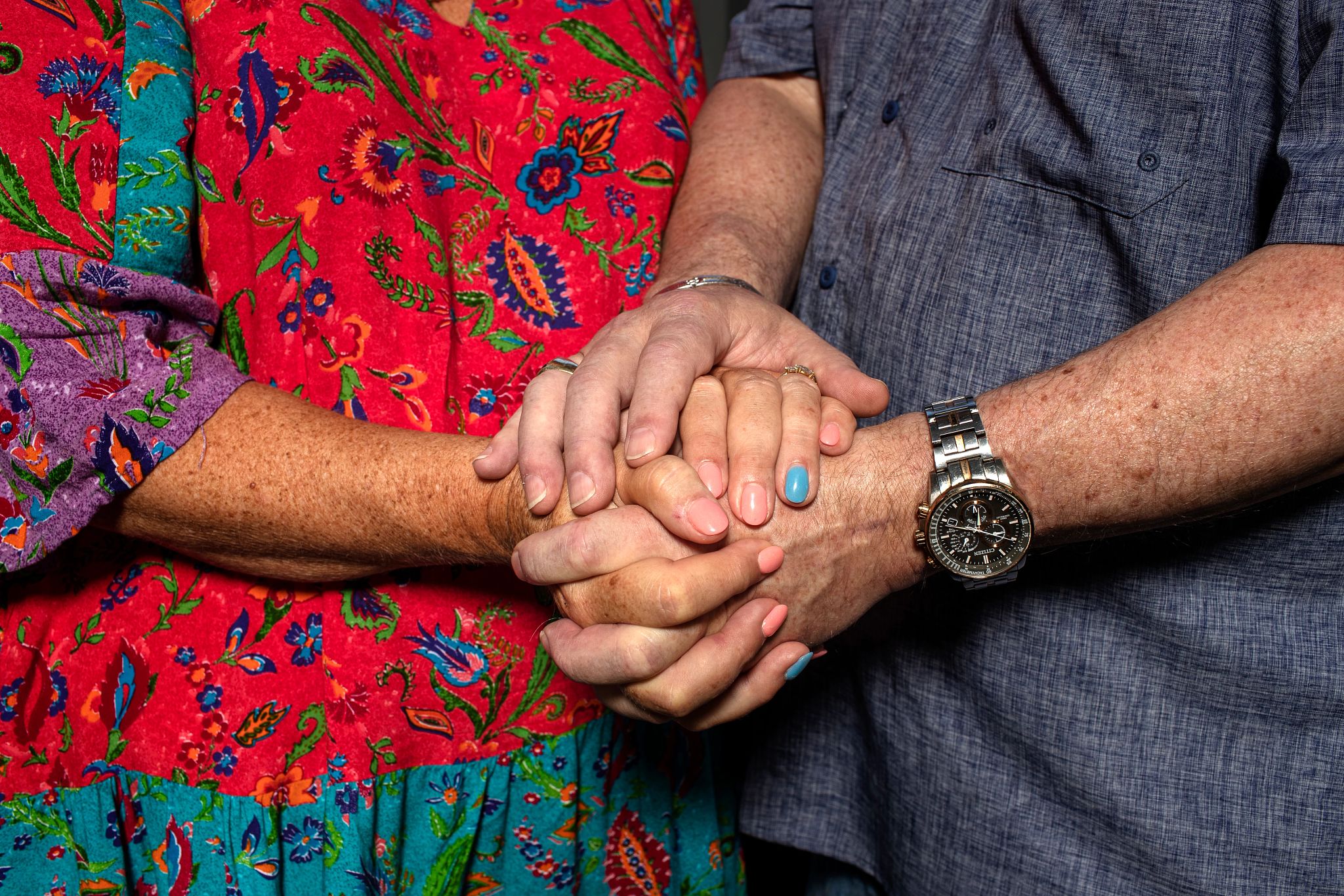 Care for someone with depression a closeup of two people holding hands