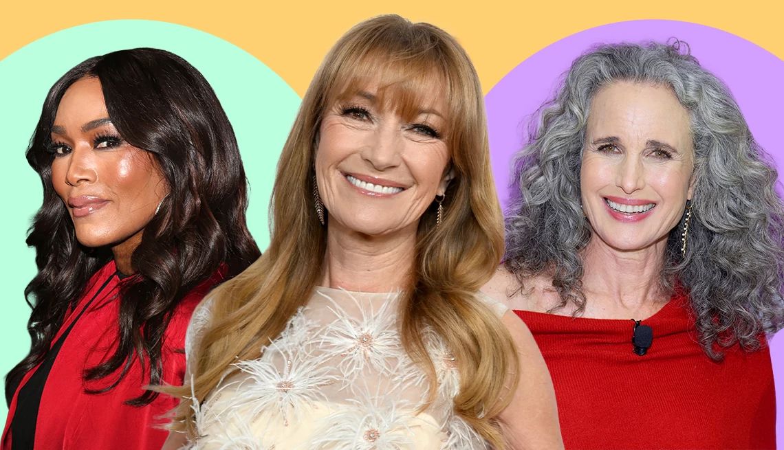 How to Wear Long Hair After 50 Angela Bassett, Jane Seymour and Andie MacDowell