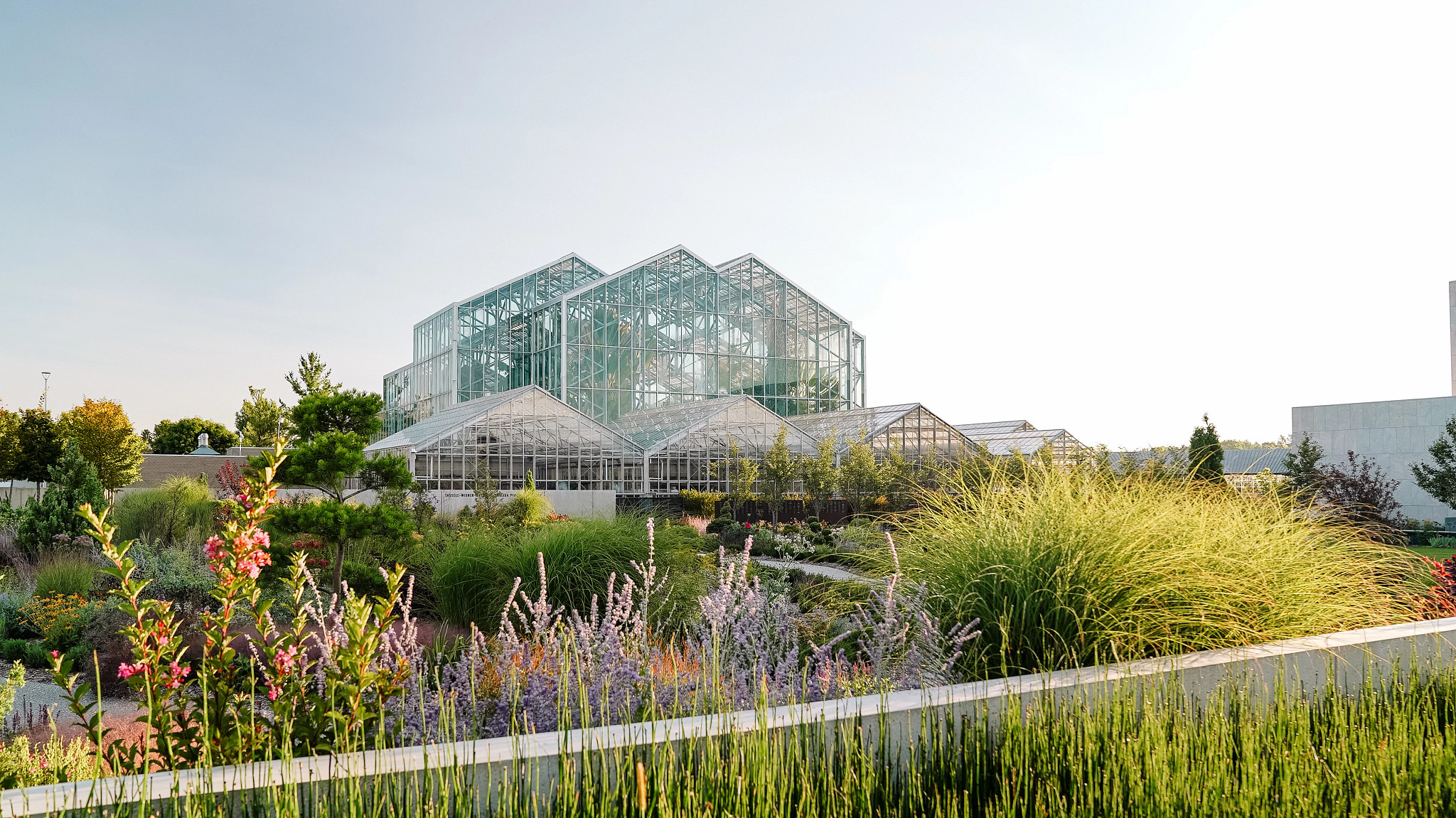 the exterior of a tropical conservatory