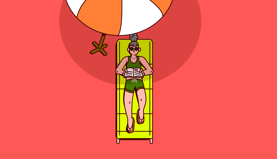 How to Beat the Heat gif of someone sunbathing