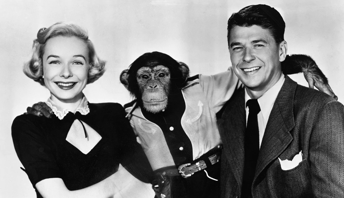 Diana Lynn and Reagan (with Bonzo) in 1981