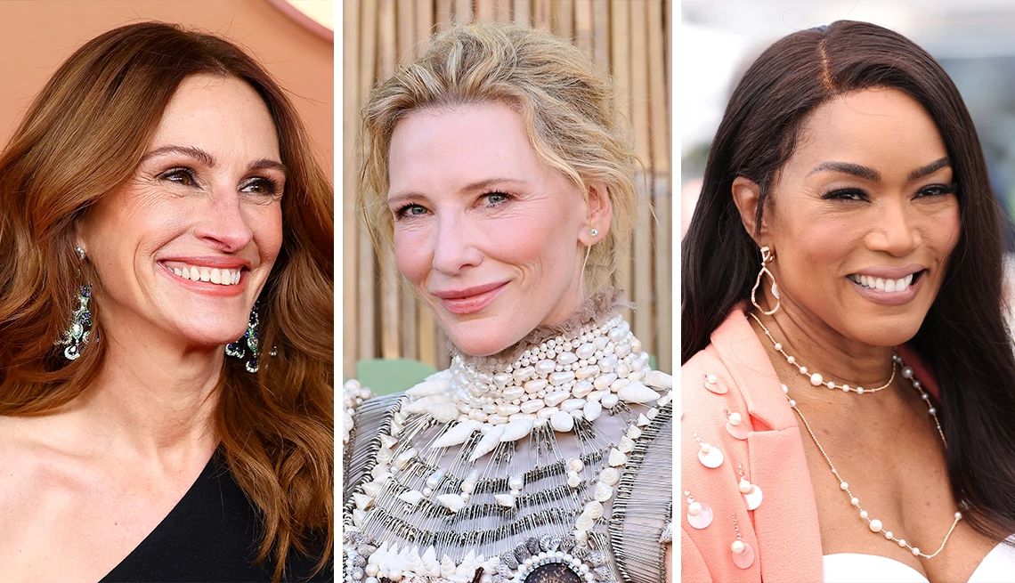 7 Ways to Look Better in Any Picture a collage with photos of julia roberts, cate blanchett and angela bassett