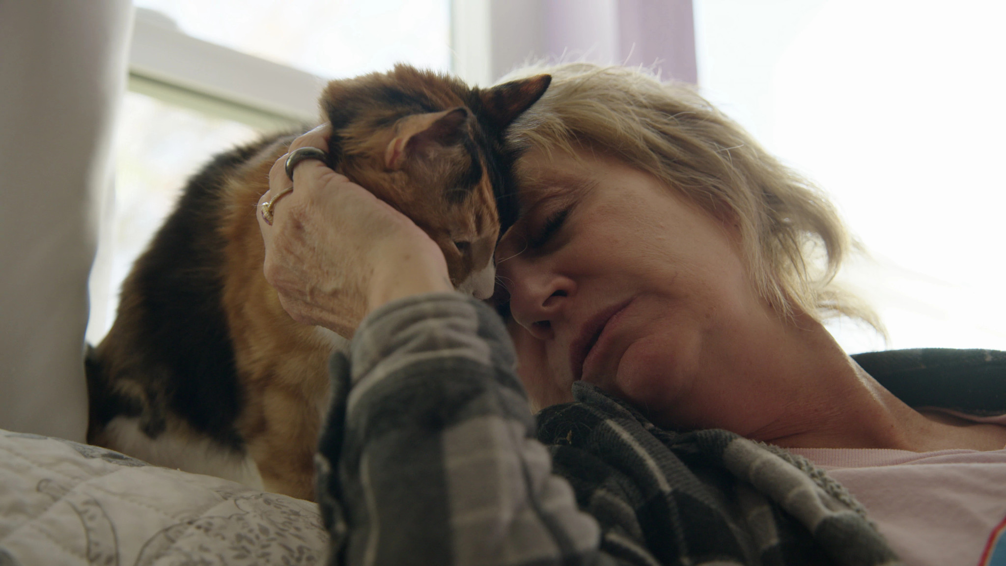 Michele Hoffman with cats