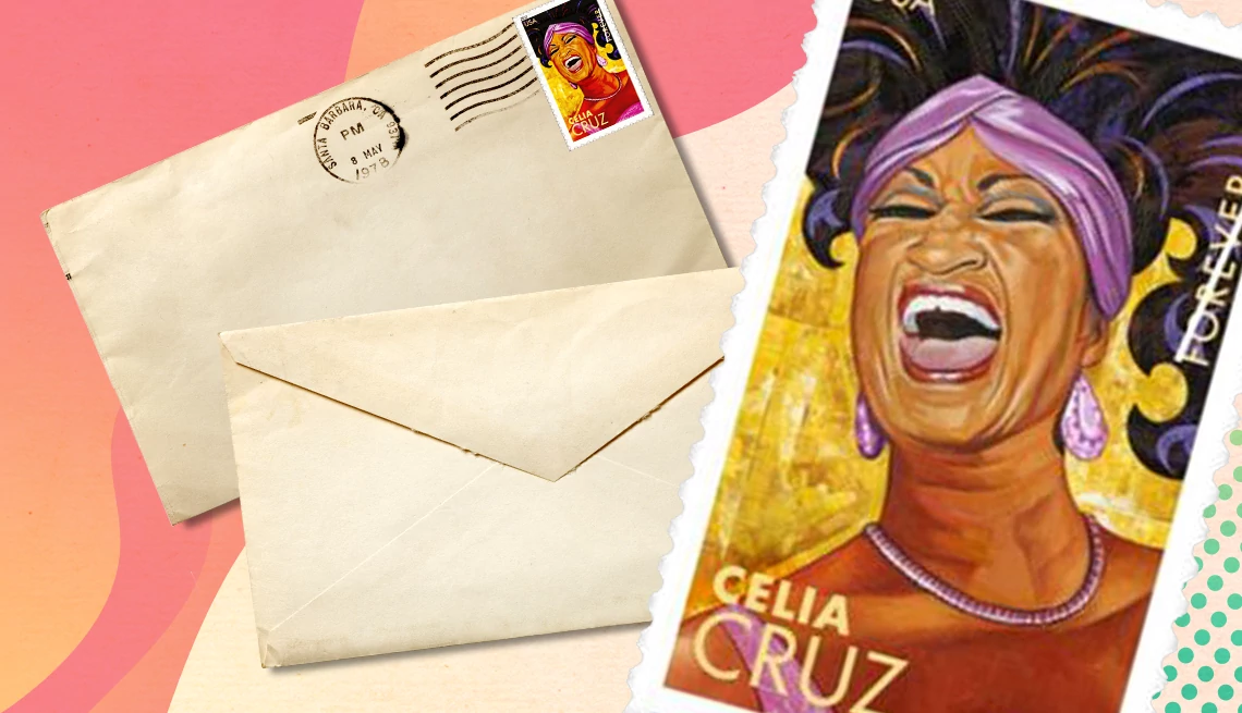 sello estadounidense con Celia Cruz