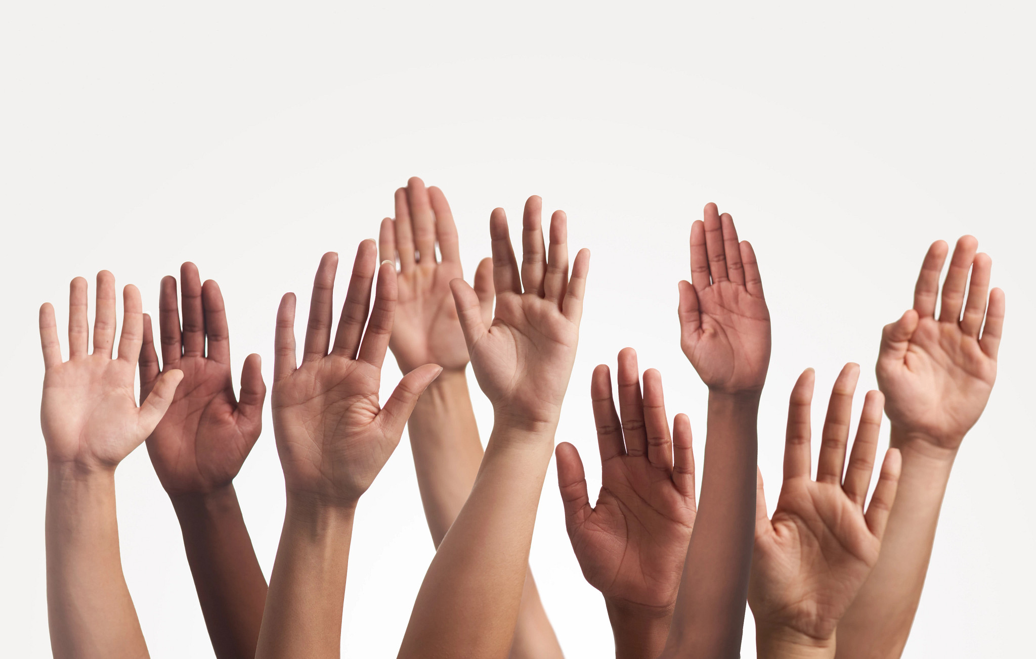 Volunteering hands