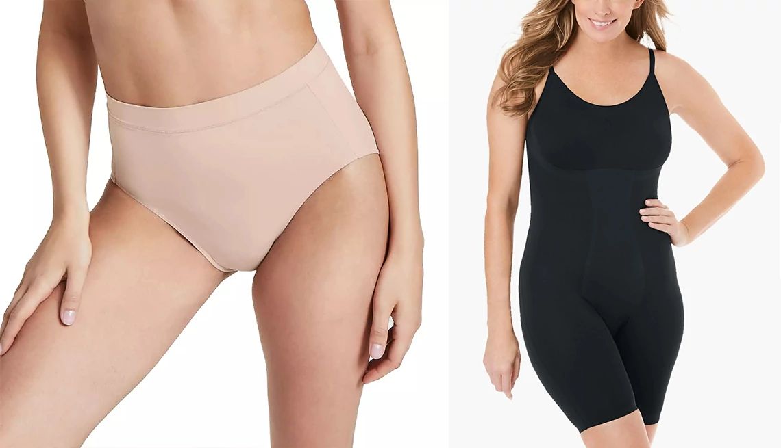 The Best Shapewear for Women Over 50 two models wearing shapewear garments